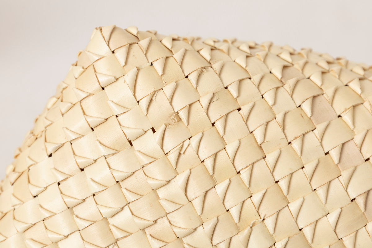 インド/パームリーフ　蓋つきバスケット　Natural　S・M・L　3サイズ　330901