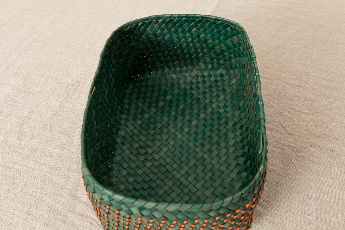 Kottan Basket – Green Orange / Palm Leaf / IND 330911