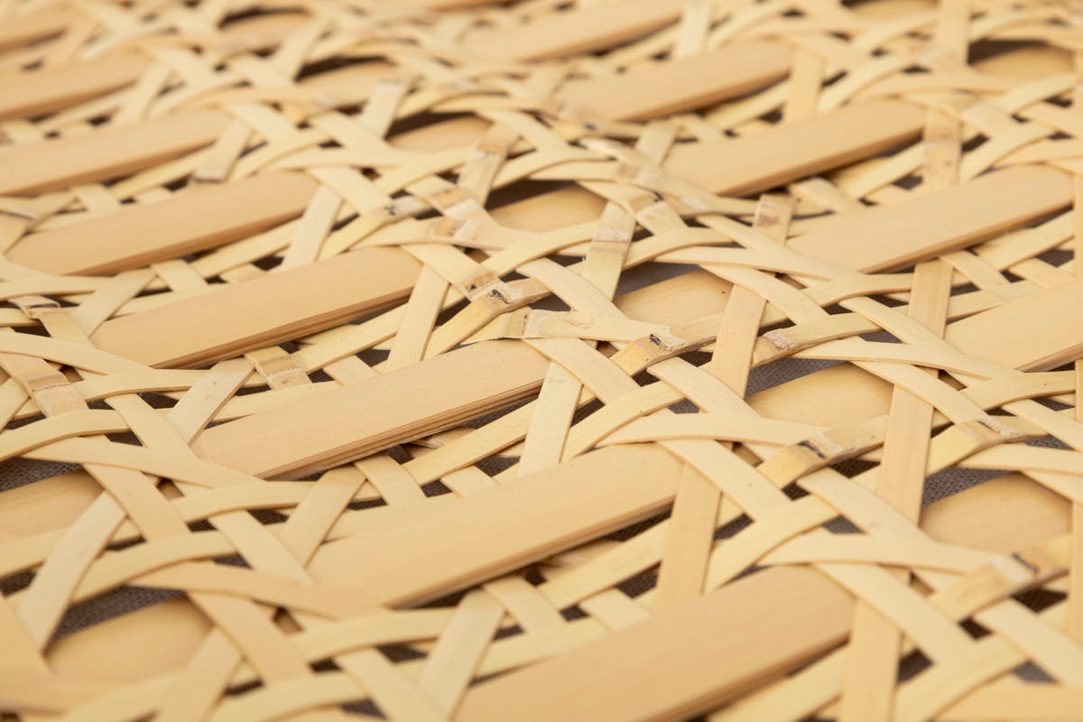 Flat Basket "Yatsume Weave" / White Bamboo / Ōita-JPN 220801