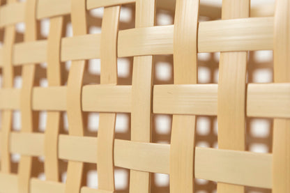 Square Basket "Yotsume Weave" / White Bamboo / Ōita-JPN 220803