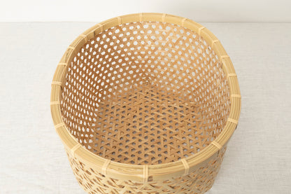 Oval Basket "Kikko Weave" / White Bamboo / Ōita-JPN 220802