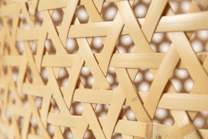 Oval Basket "Kikko Weave" / White Bamboo / Ōita-JPN 220802