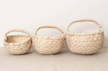 Oval Basket with Handle / Hazel / POL 340229