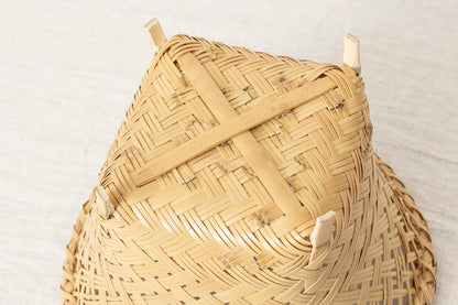 Footed Basket "Oriental" / White Bamboo / Ōita-JPN 220804
