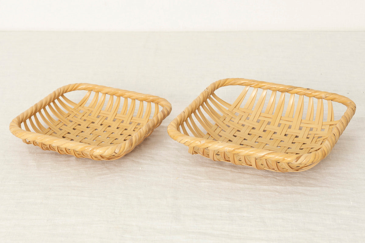 Serving Tray “Square Weave” / White Bamboo / Ōita-JPN 211902