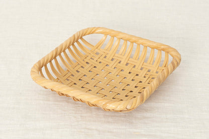 Serving Tray “Square Weave” / White Bamboo / Ōita-JPN 211902