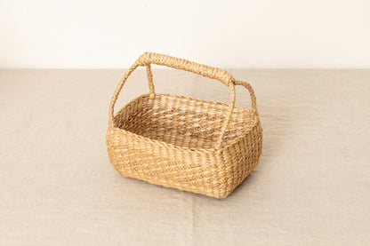 Oval Gondola Basket with Triple Braid / Water Hyacinth / THA 3115220