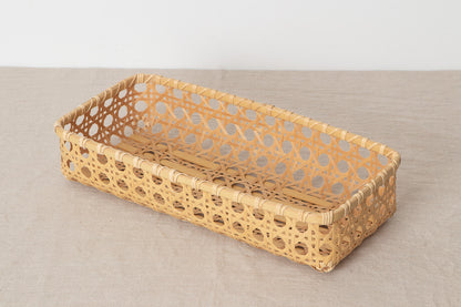 Organizing Basket "Yatsume Weave" / White Bamboo / Ōita-JPN 211504