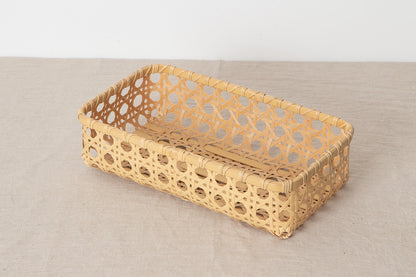 Organizing Basket "Yatsume Weave" / White Bamboo / Ōita-JPN 211504