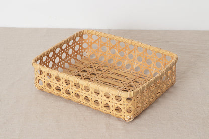 Organizing Basket "Yatsume Weave" / White Bamboo / Ōita-JPN 211504