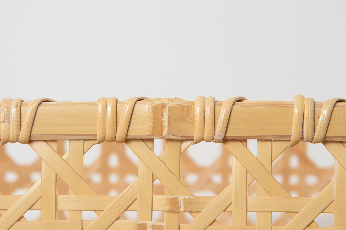 Organizing Basket "Yatsume Weave" / White Bamboo / Ōita-JPN 211504