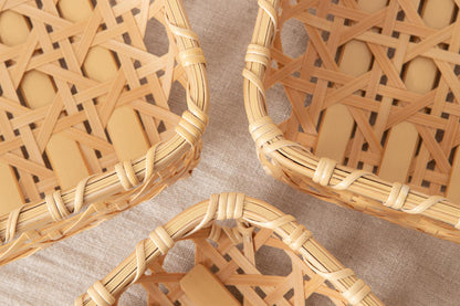 Organizing Basket "Yatsume Weave" / White Bamboo / Ōita-JPN 211504