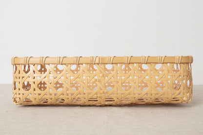 Organizing Basket "Yatsume Weave" / White Bamboo / Ōita-JPN 211504