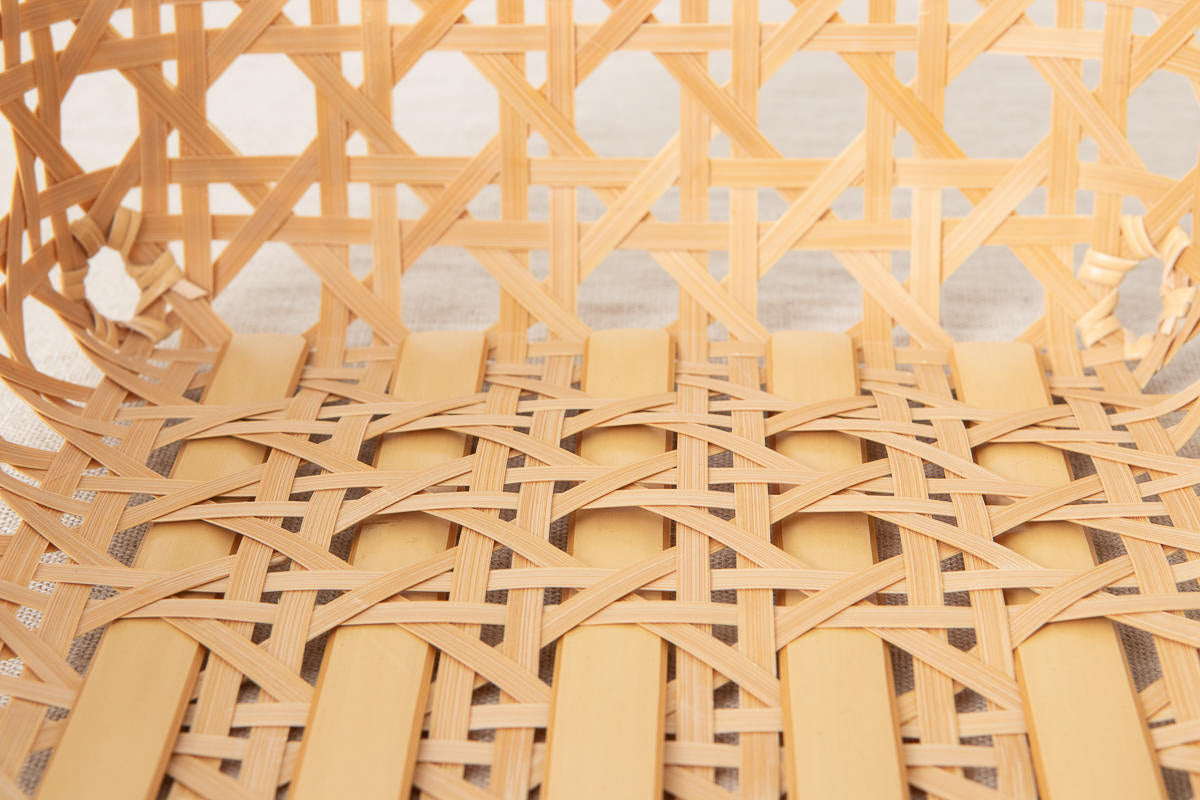 Organizing Basket "Yatsume Weave" / White Bamboo / Ōita-JPN 211504