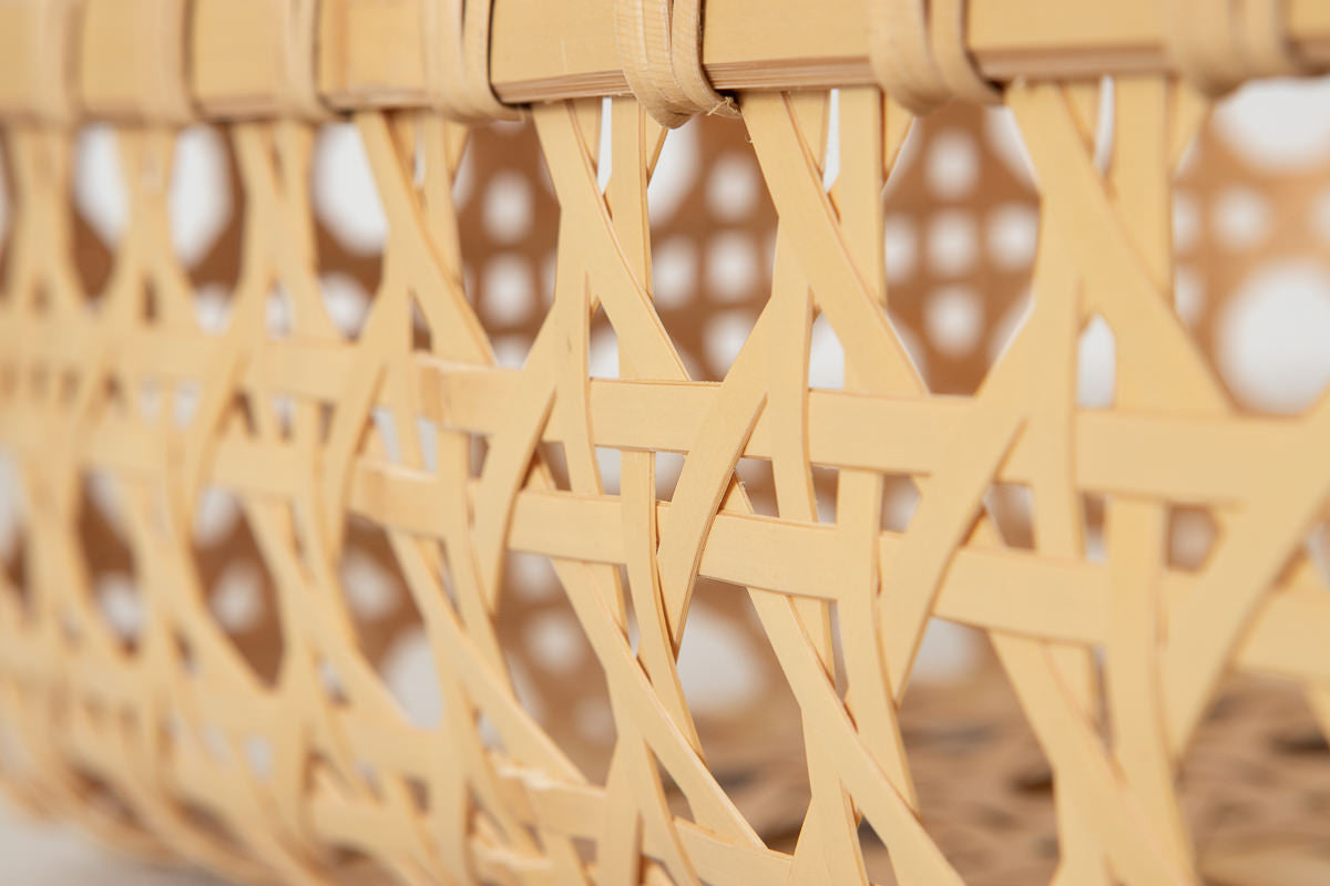 Organizing Basket "Yatsume Weave" / White Bamboo / Ōita-JPN 211504