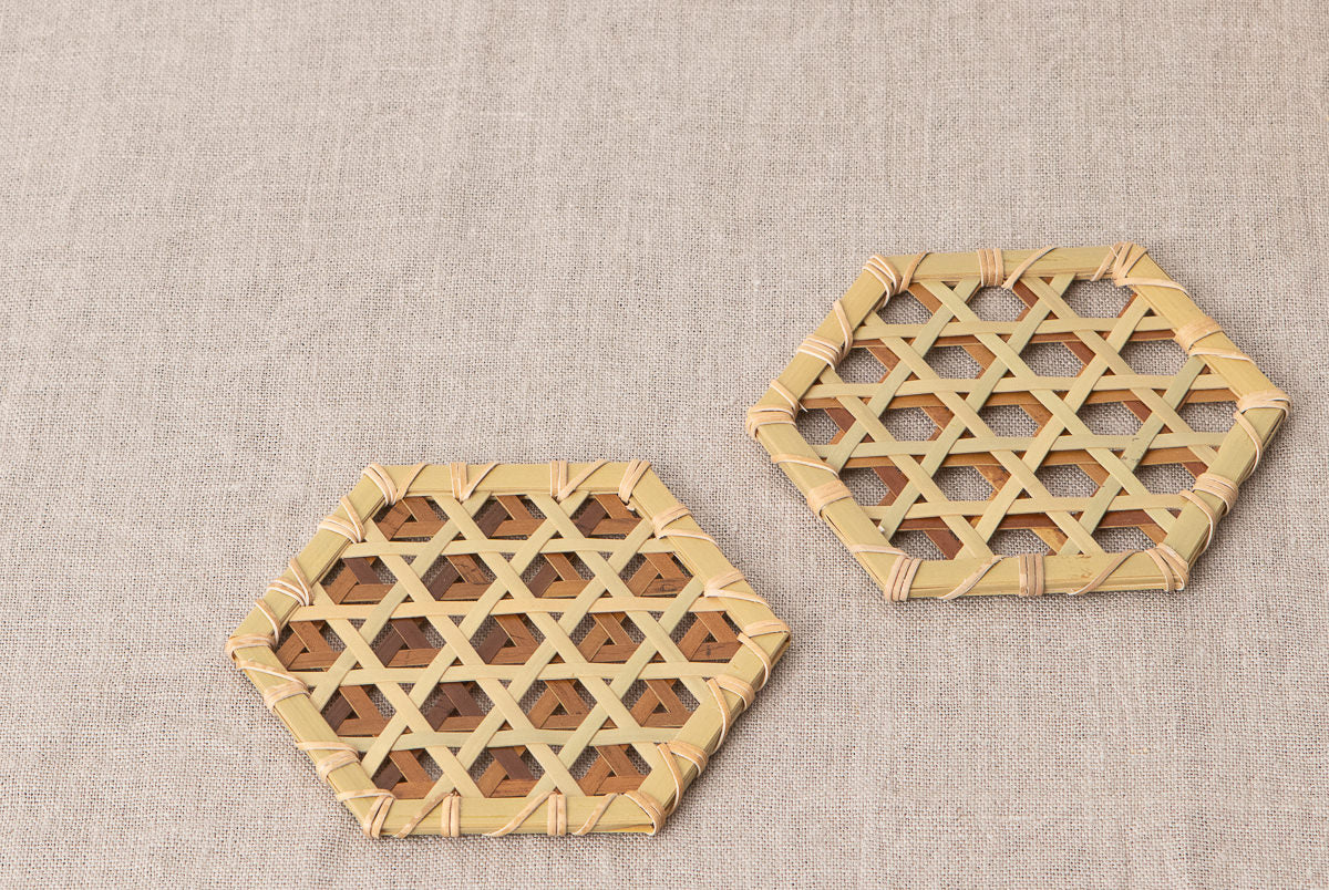Mutsume Pattern Coaster / Guizhu Bamboo / TWN 810303