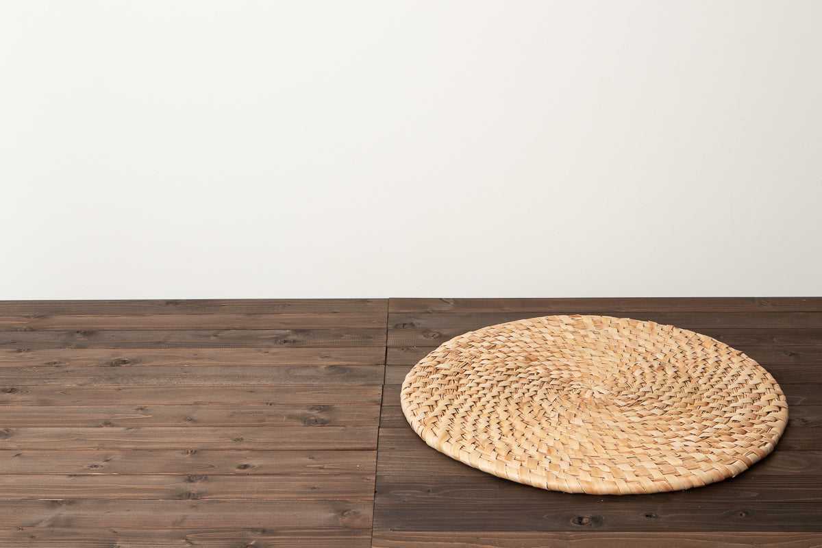 Round Seat Mat – Large Sizes / Shell Ginger / Ishigaki, Okinawa-JPN 810804