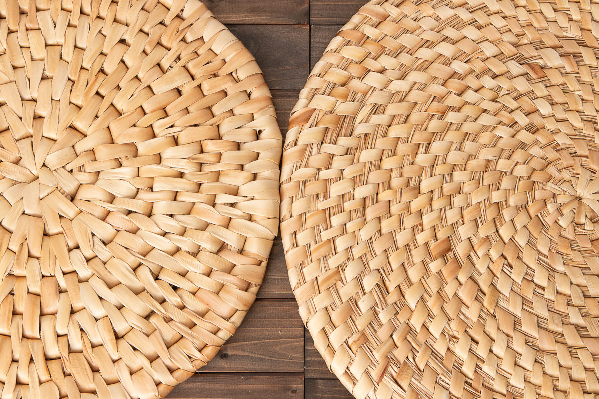 Round Seat Mat – Large Sizes / Shell Ginger / Ishigaki, Okinawa-JPN 810804