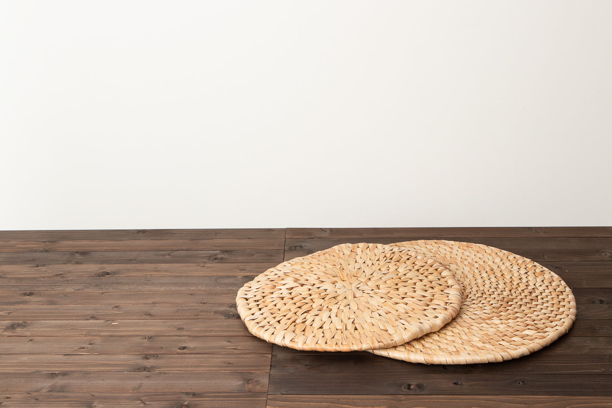 Round Seat Mat – Large Sizes / Shell Ginger / Ishigaki, Okinawa-JPN 810804