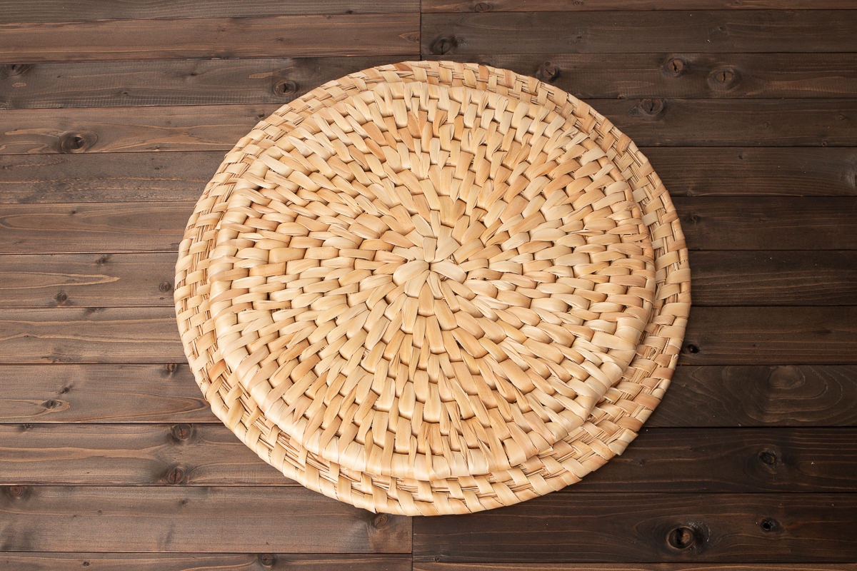 Round Seat Mat – Large Sizes / Shell Ginger / Ishigaki, Okinawa-JPN 810804