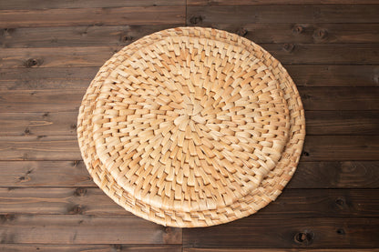 Round Seat Mat – Large Sizes / Shell Ginger / Ishigaki, Okinawa-JPN 810804