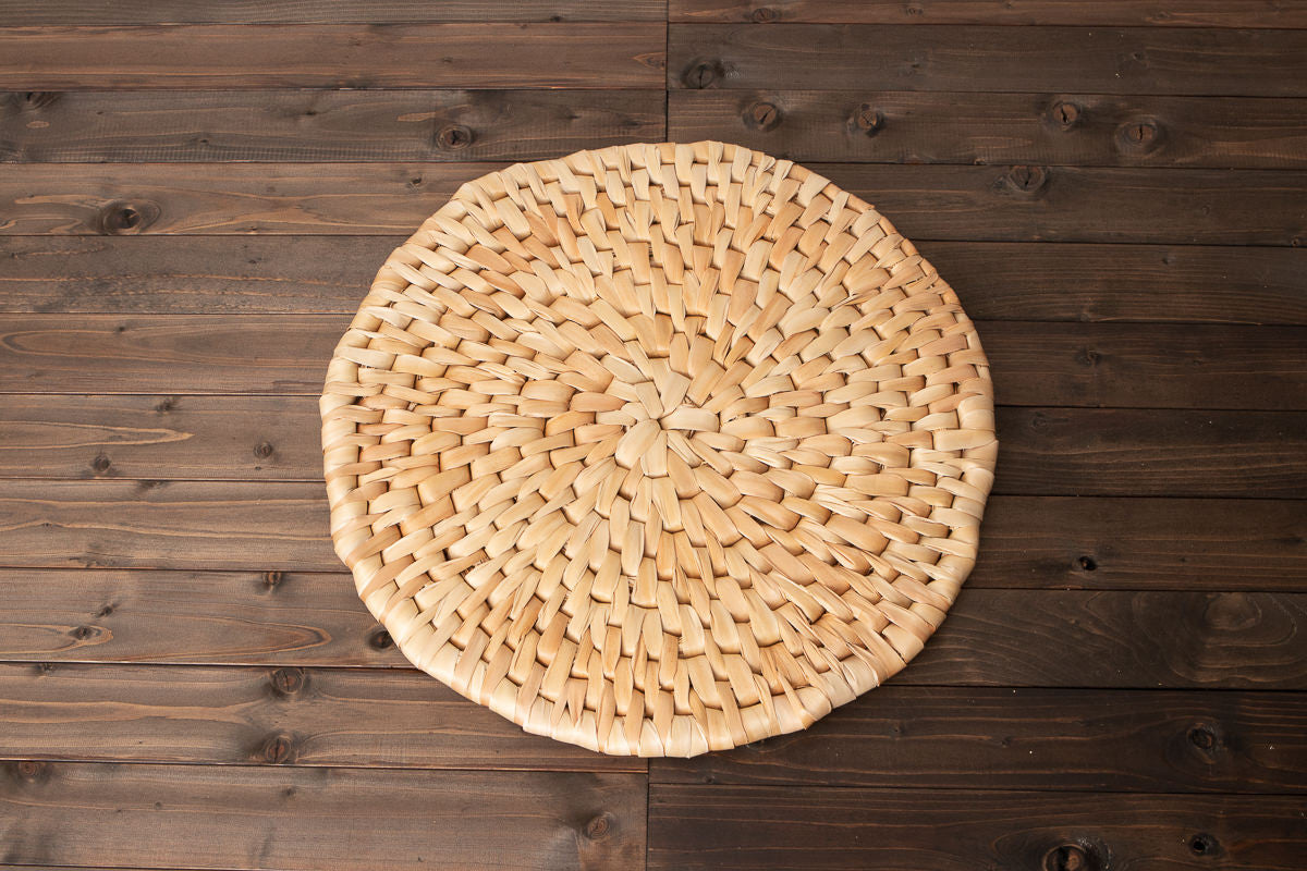 Round Seat Mat – Large Sizes / Shell Ginger / Ishigaki, Okinawa-JPN 810804