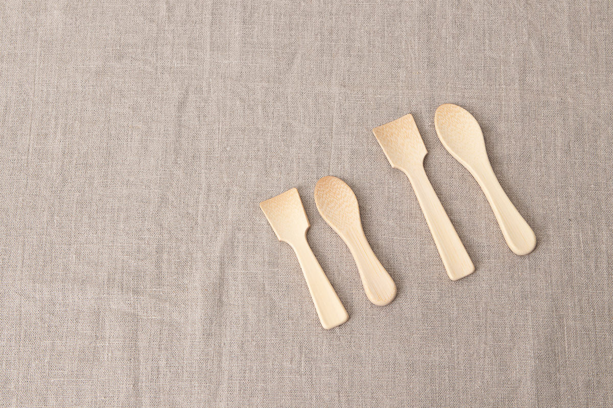Ice Cream Spoon – Round & Square / White Bamboo / Ōita-JPN 510402