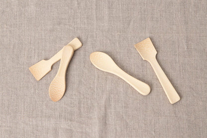 Ice Cream Spoon – Round & Square / White Bamboo / Ōita-JPN 510402