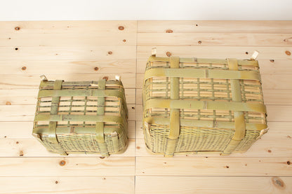“Kakukago” Basket with Legs / Madake Bamboo / Ibaraki-JPN 810209