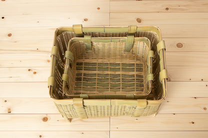 “Kakukago” Basket with Legs / Madake Bamboo / Ibaraki-JPN 810209