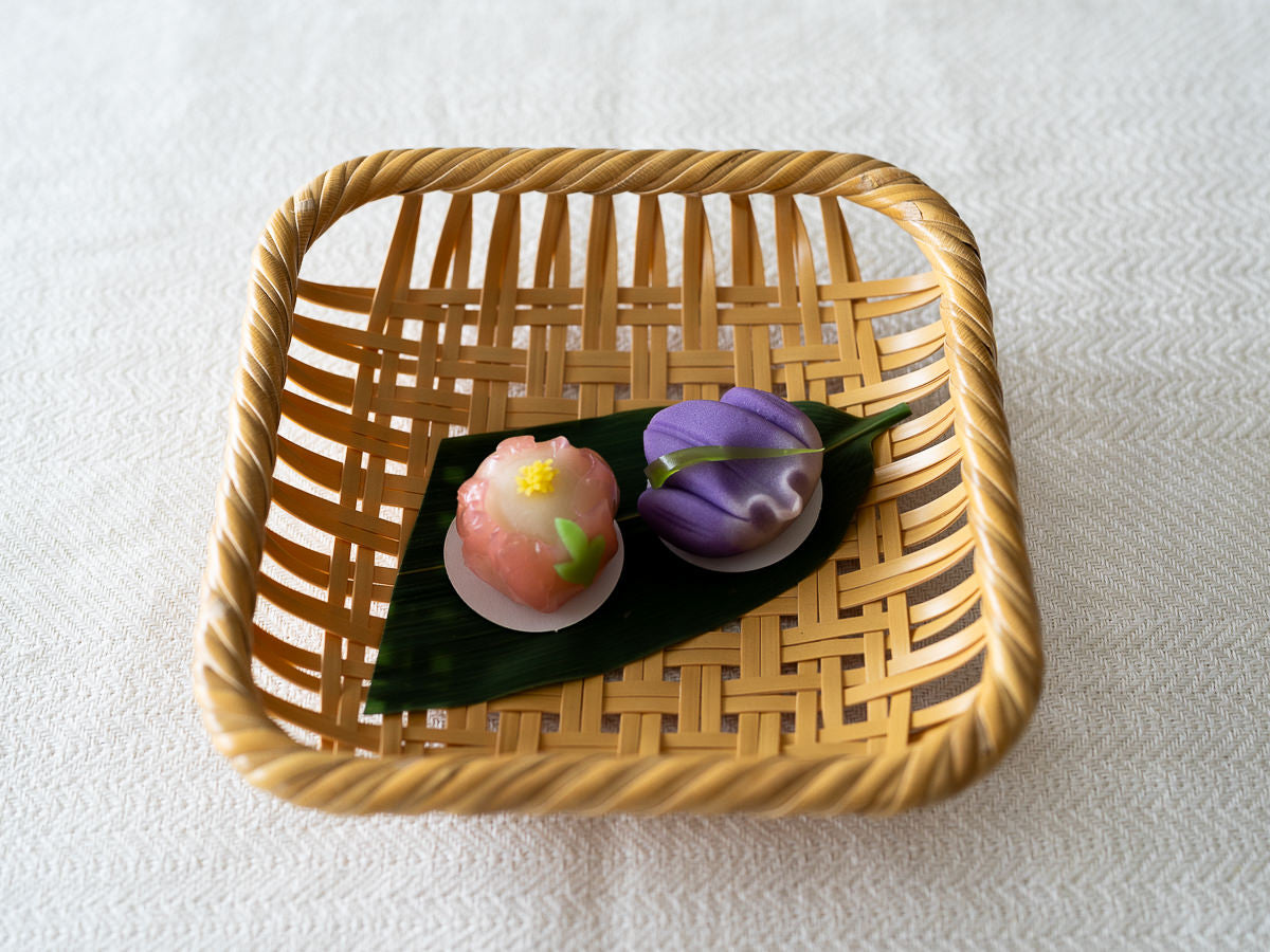 Serving Tray “Square Weave” / White Bamboo / Ōita-JPN 211902