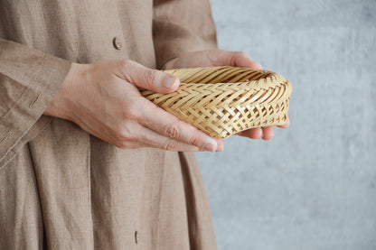 Everyday Storage Basket / White Bamboo / Oita-JPN 850402-1
