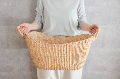 Organizing Basket “Ring Handle” / Water Hyacinth / THA 3115203
