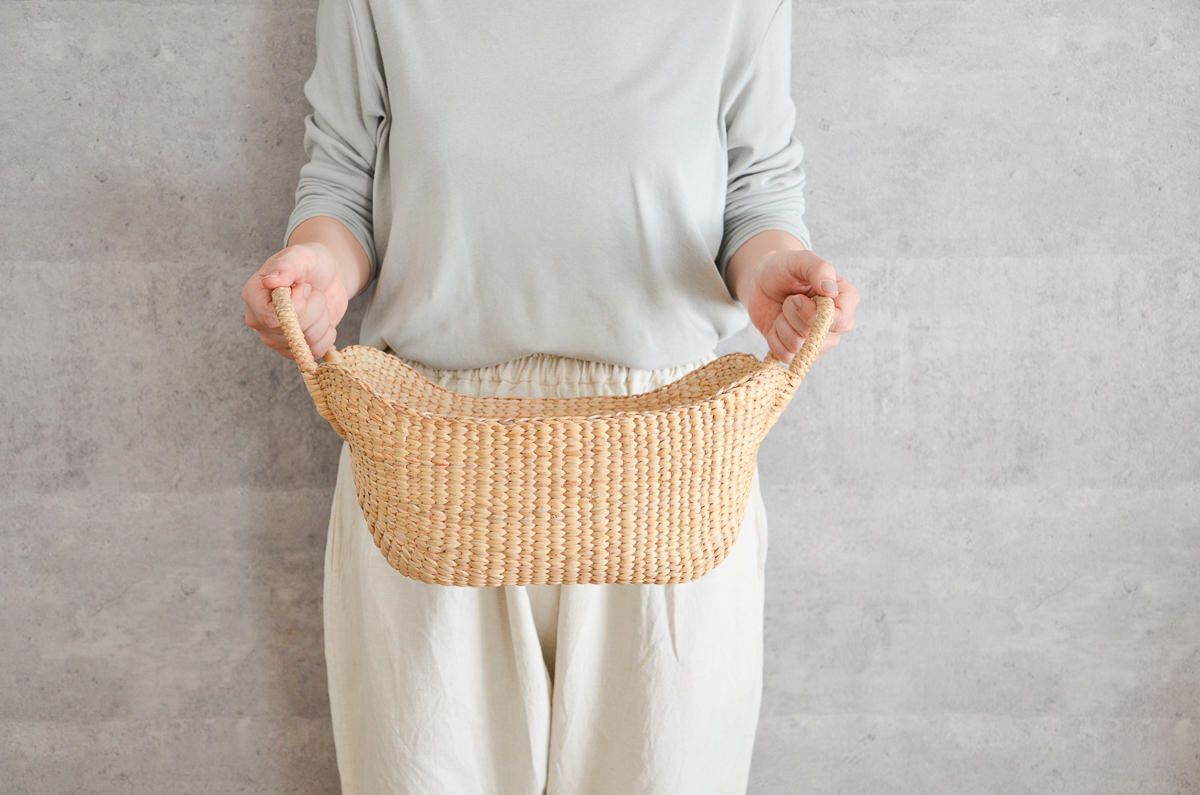Organizing Basket “Ring Handle” / Water Hyacinth / THA 3115203