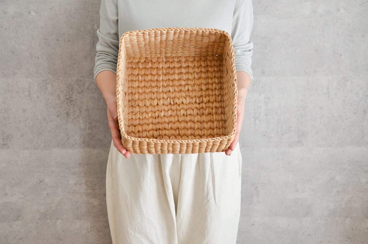 Organizing Basket "Square" / Water Hyacinth / THA 3115215