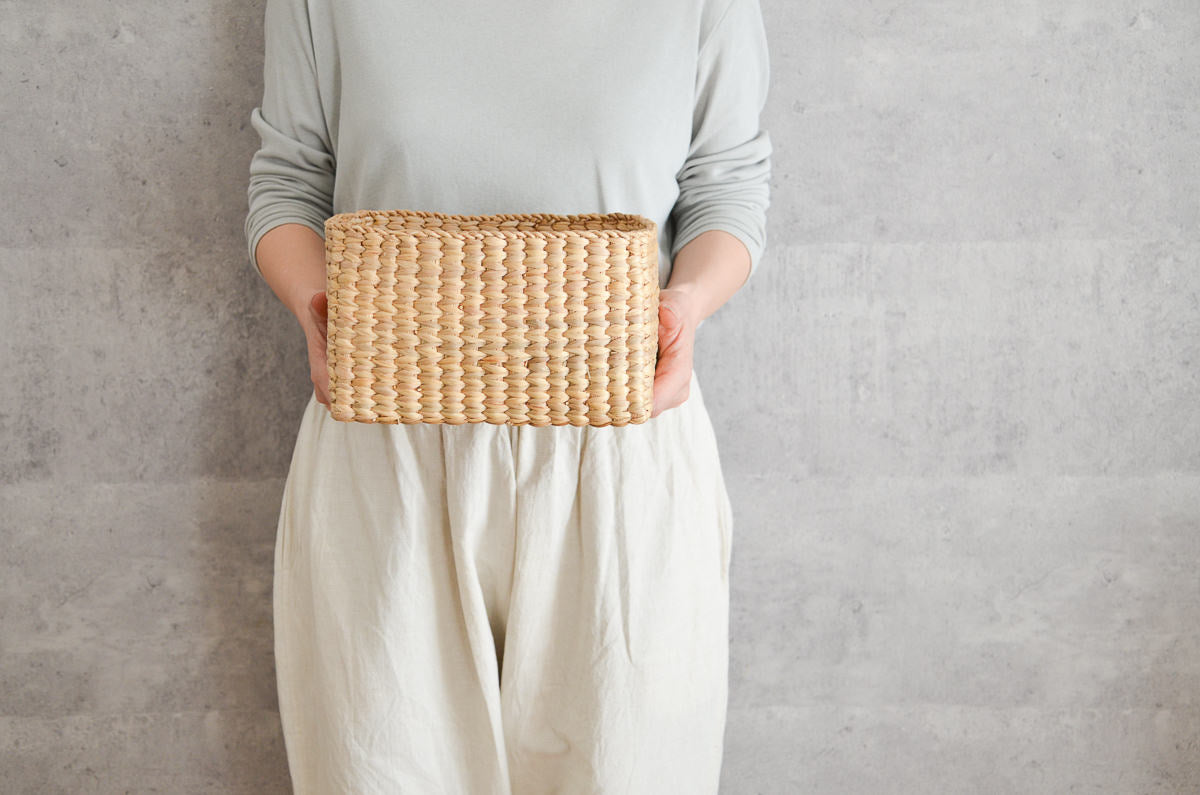 Organizing Basket "Square" / Water Hyacinth / THA 3115215