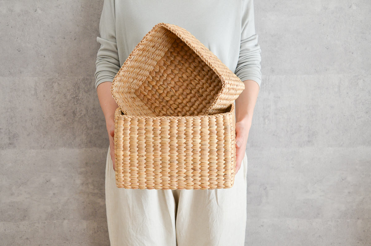 Organizing Basket "Square" / Water Hyacinth / THA 3115215