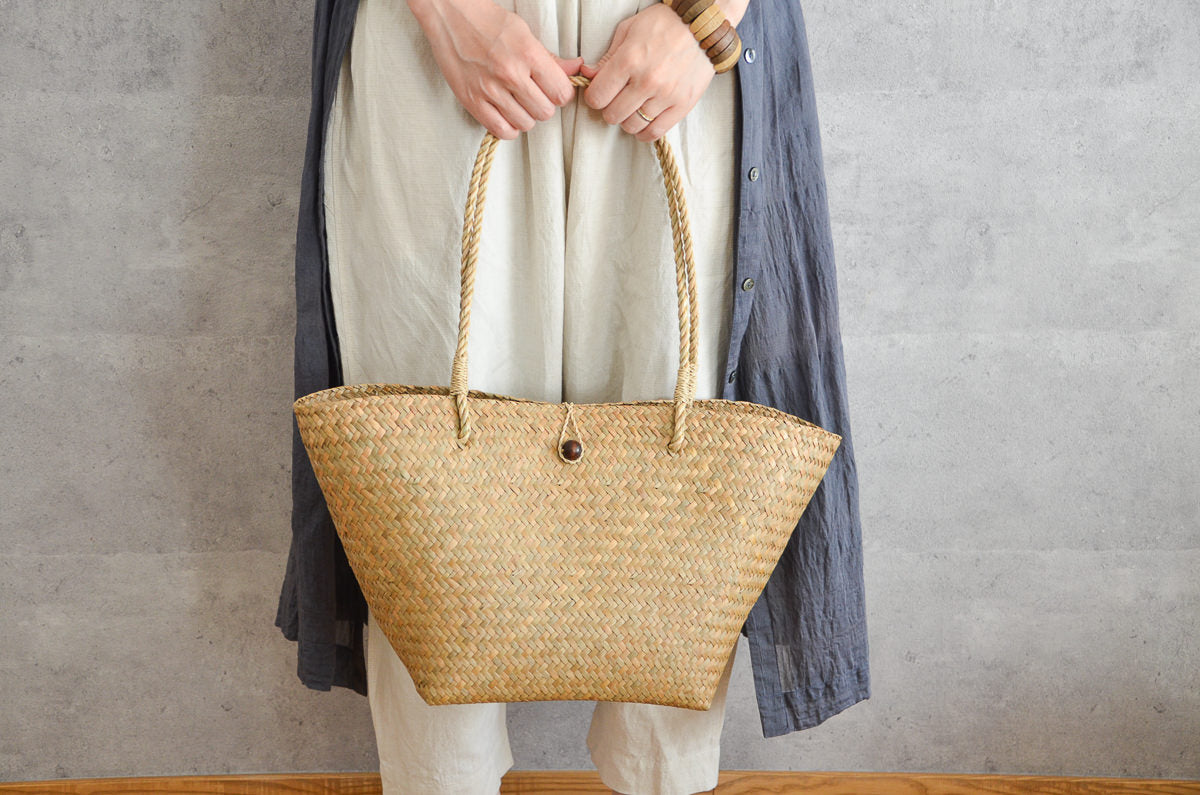 Basket Bag with Closure – Handheld & Shoulder / Krajood Grass / THA 3115109
