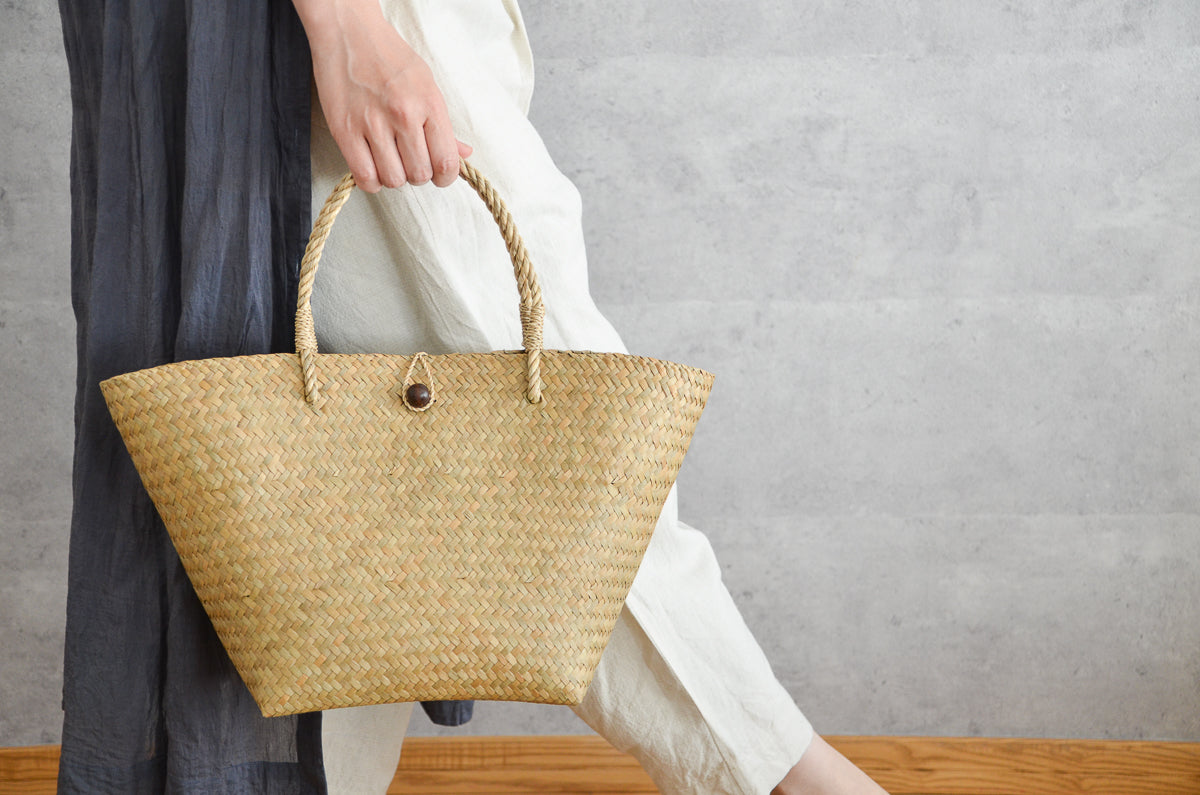 Basket Bag with Closure – Handheld & Shoulder / Krajood Grass / THA 3115109