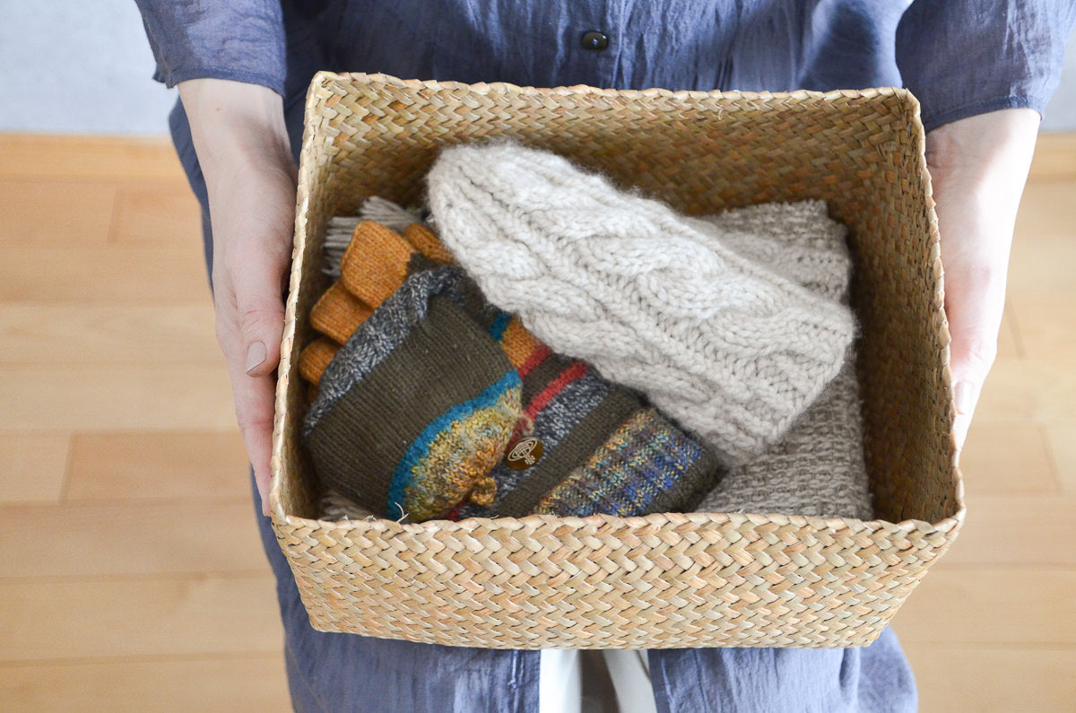 Organizing Basket with Lid "Rectangular" / Krajood Grass / THA 3115115