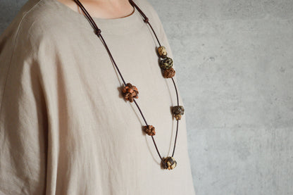 Long Pendant “Mix” / Wild Grape Vine, Walnut, Akebi / Yamagata-JPN 311425-1