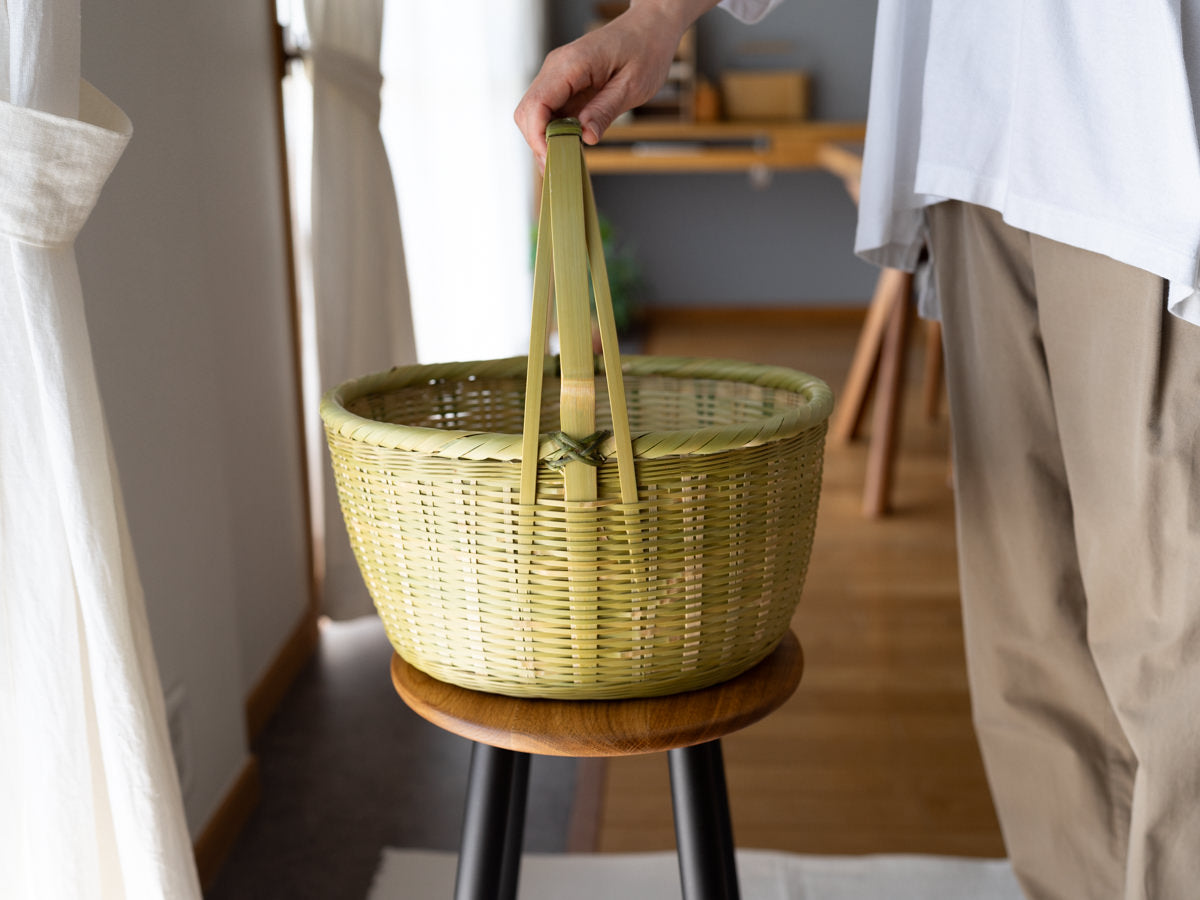 Oval Shopping Basket / Madake Bamboo / Oita-JPN 110702-2