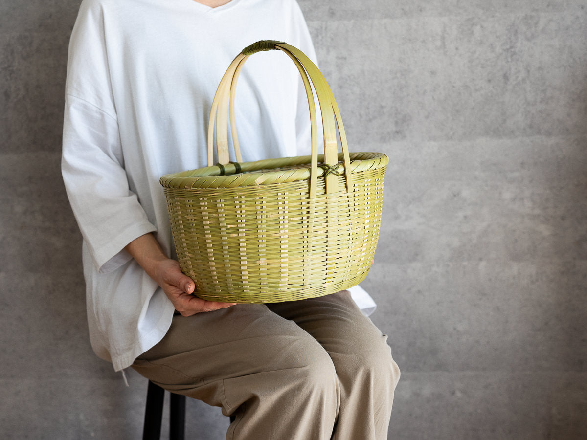 Oval Shopping Basket / Madake Bamboo / Oita-JPN 110702-2