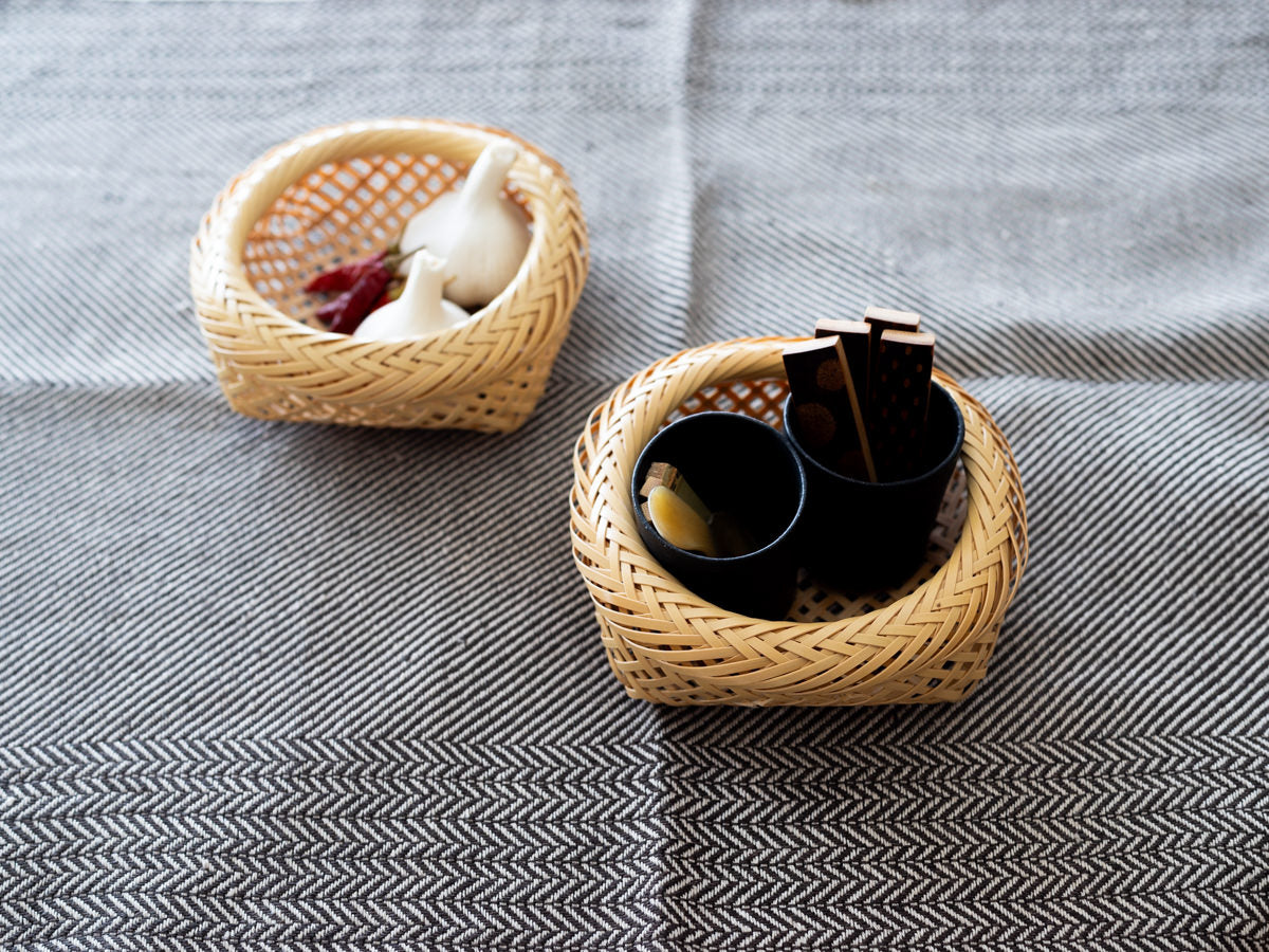 Everyday Storage Basket / White Bamboo / Oita-JPN 850402-1