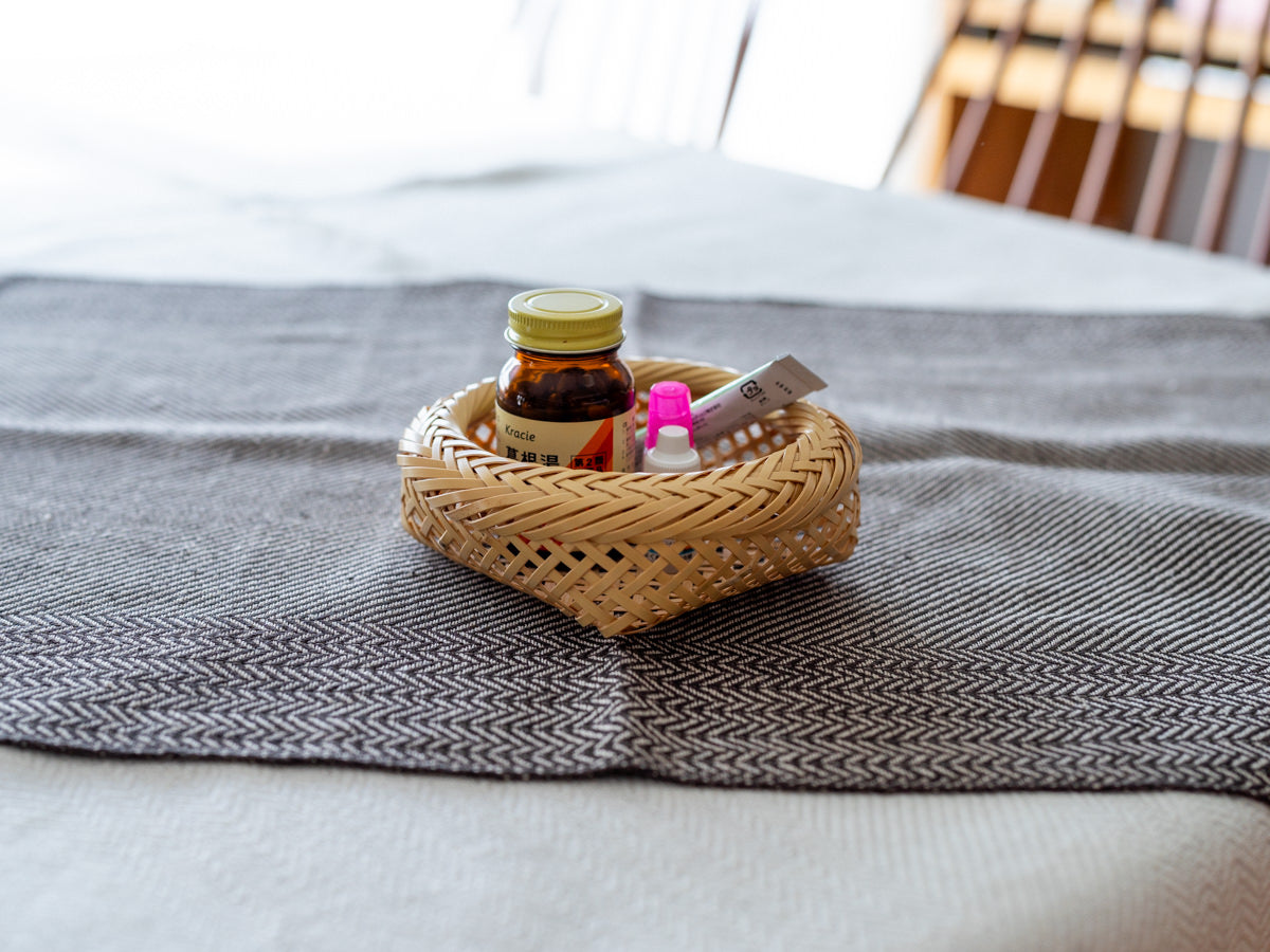Everyday Storage Basket / White Bamboo / Oita-JPN 850402-1
