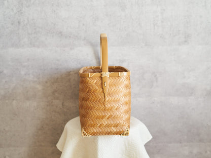 One-Handle Basket Bag / Carbonized Bamboo / Oita-JPN 850412-1