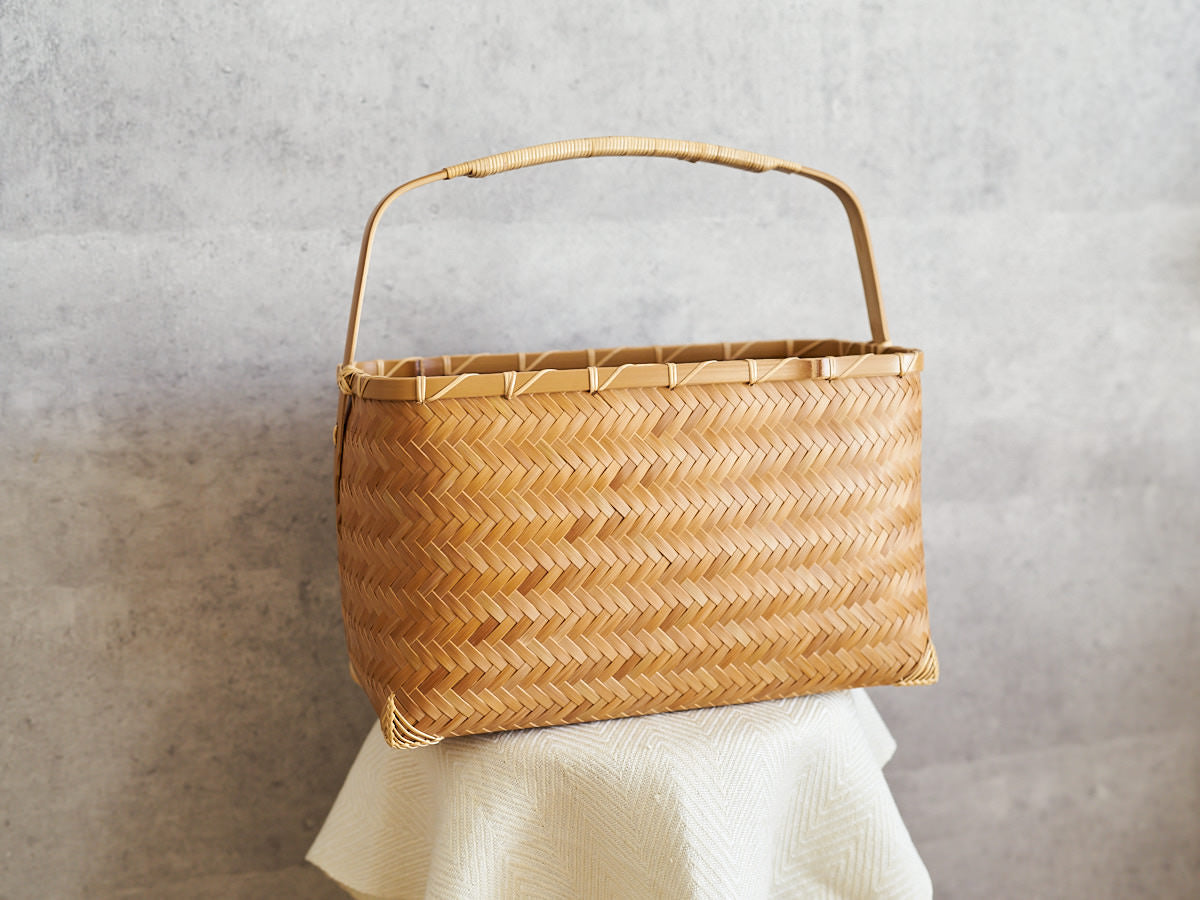 One-Handle Basket Bag / Carbonized Bamboo / Oita-JPN 850412-1