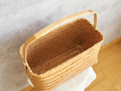 One-Handle Basket Bag / Carbonized Bamboo / Oita-JPN 850412-1