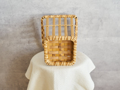 Flower Basket / Carbonized Bamboo / Oita-JPN 850422-1