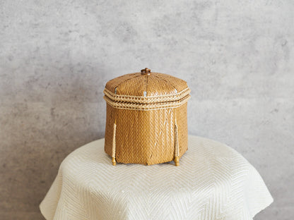 Octagonal Jewelry Box / Carbonized Bamboo / Oita-JPN 850411-1